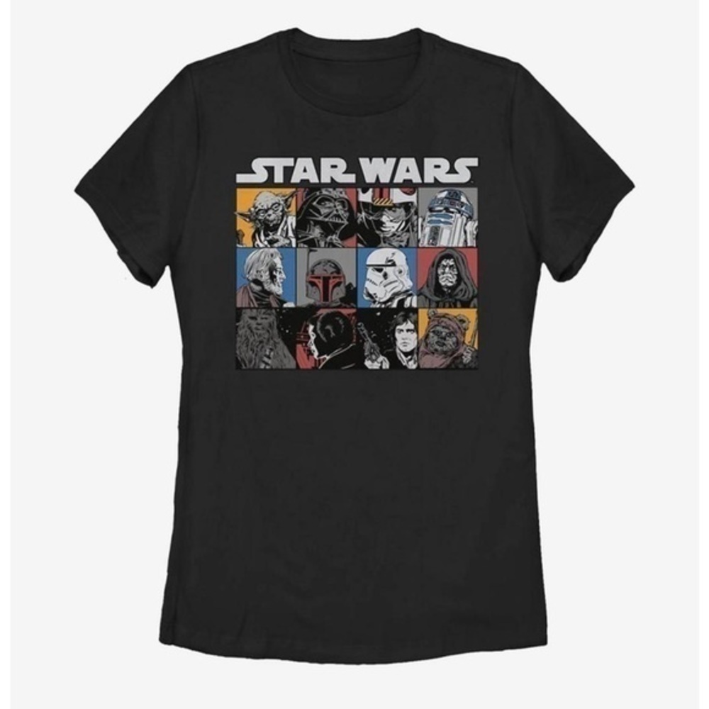 Star Wars Comic Strip Art Womens Graphic T-Shirt
